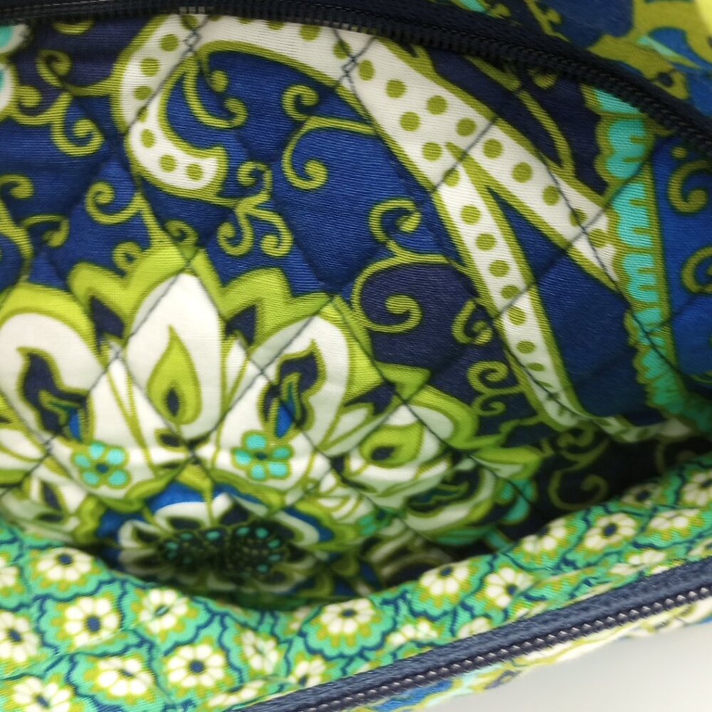 Vera Bradley Rhythm & Blues Retired Hipster Crossbody Paisley Floral Blue Green - Picture 4 of 15